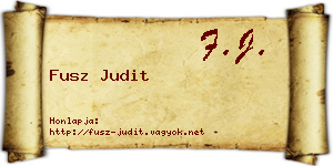 Fusz Judit névjegykártya