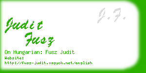 judit fusz business card